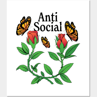 Anti Social Butterfly Posters and Art